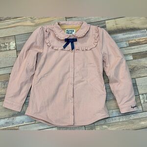 Kuyee Bear Noble & Simple lined shirt girl size 150/160 approx 8-10